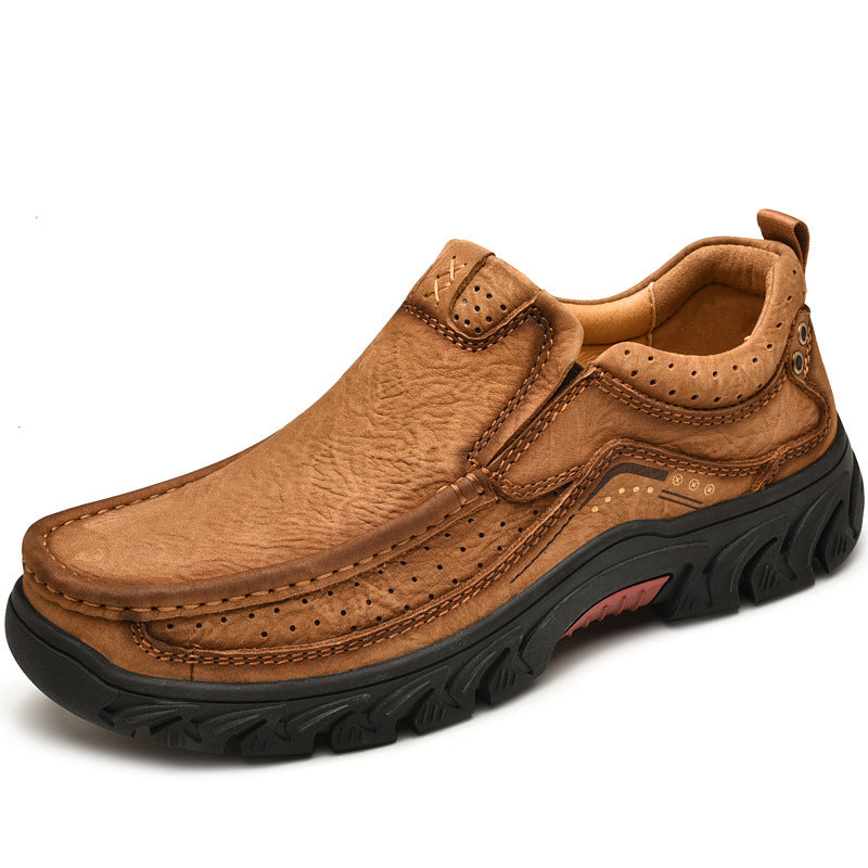 Orthopedic Ankle Boots with Arch Support and Slip-Resistant Sole, Black Leather