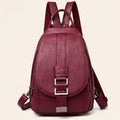 Premium Water-Resistant Leather Backpack for Women